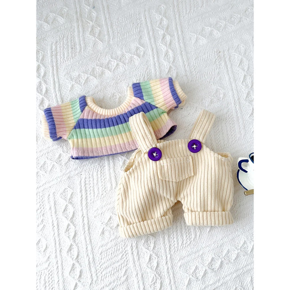 Bartholomew bear outfits - Yellow T-Shirt & Overalls Set - BXYC05(large) - Picture 2 of 2